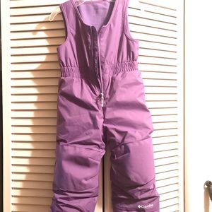 Girls Columbia bibbed snow pants